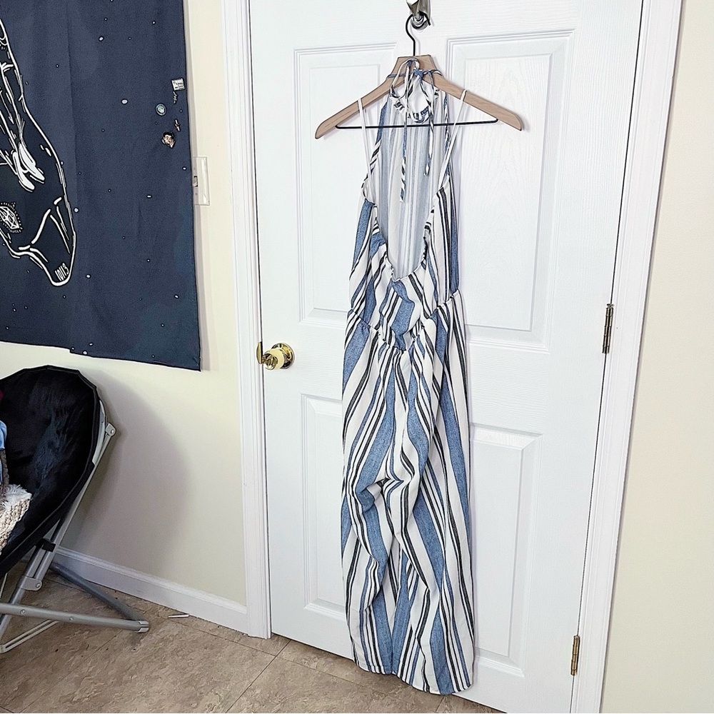 ✧・゚nwot striped coastal girl jumpsuit - Picture 4 of 9